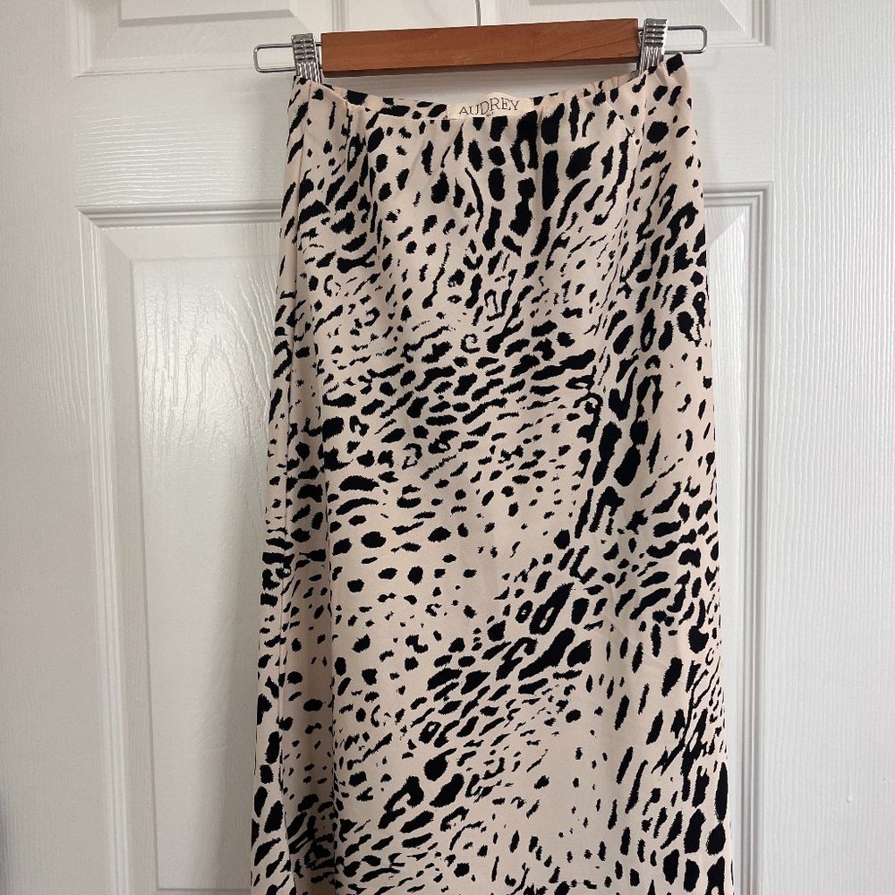Animal Print Midi Skirt